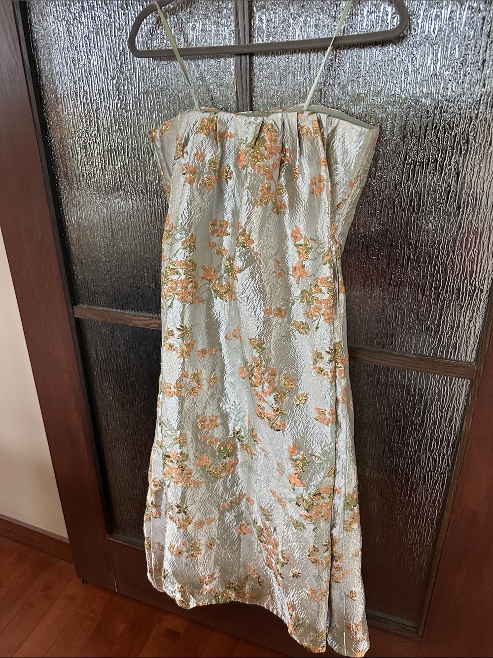 STAUD Kennedy Strapless Brocade Midi Dress size 8. - Picture 15 of 17